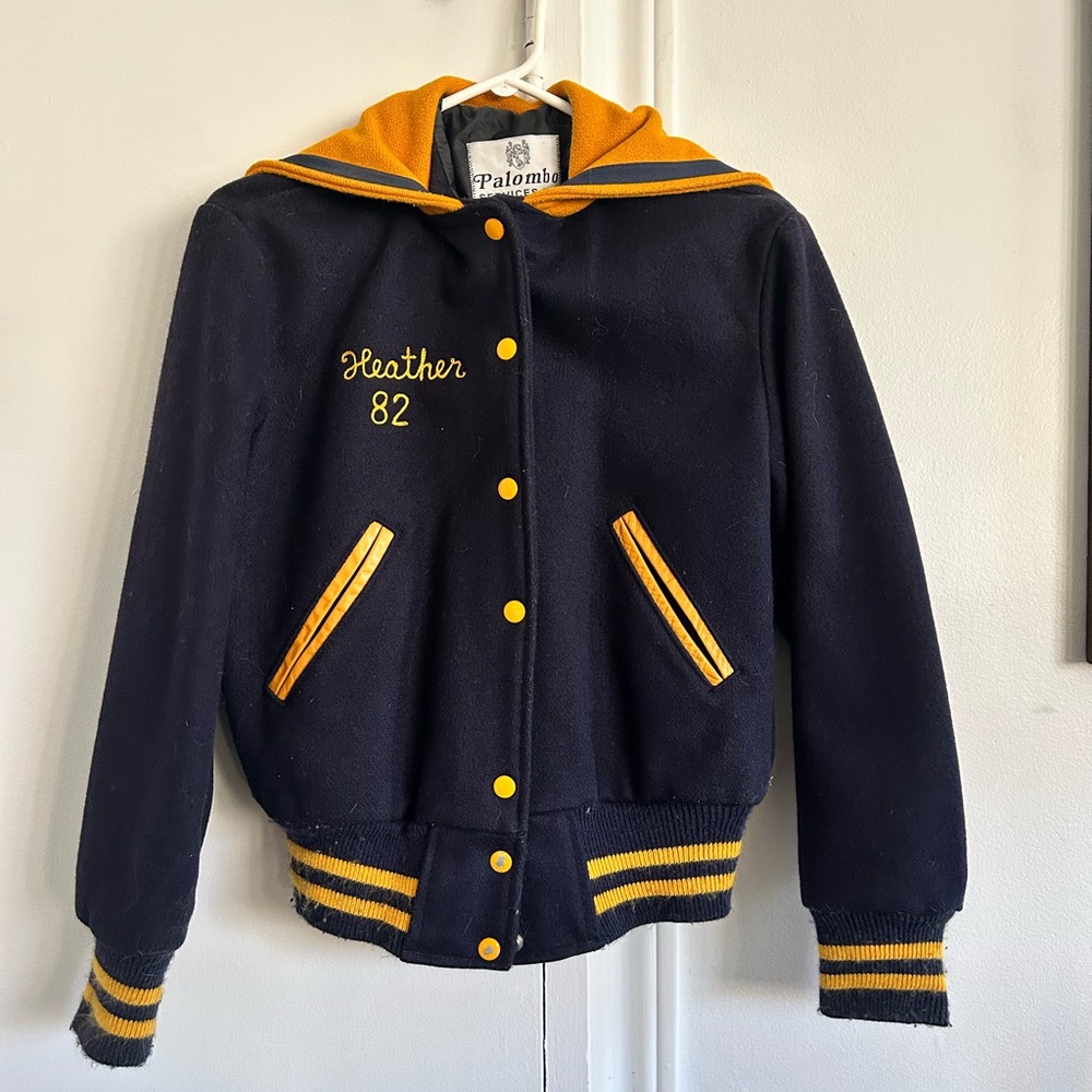Navy and Yellow Varsity Jacket